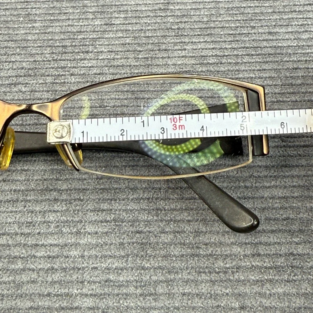 GUESS GU1463A BRN Brown Rectangular Half‎ Rim Y2K Eyeglasses 50-15-130
